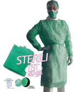 Camici monouso TNT Azzurri o Verdi   20gr. Sterili   10pz