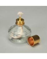 Lampada alcool in vetro trasparente coperchio in metallo Inline – 100 ml
