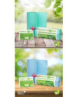 Mantelline a rotolo  eco sostenibili Perfecto "ECO BIBS"  60 o 80 Strappi  6pz