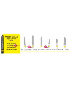 FRESONI TUNGSTENO HP per manipolo Dritto  - Anello GIALLO - Produzione EDENT.