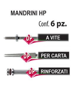 Mandrini HP per manipolo dritto o da laboratorio 6pz