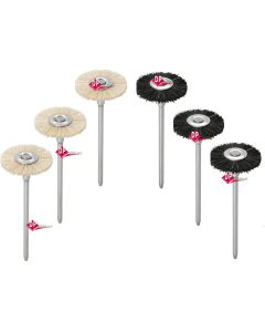 Spazzolini Montati HP ø21mm  Setola Bianca e nera 12pz