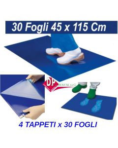 TAPPETINI DECONTAMINANTI  BLU  120 fogli (4x30)  cm. 45 x 115  (fofMC)