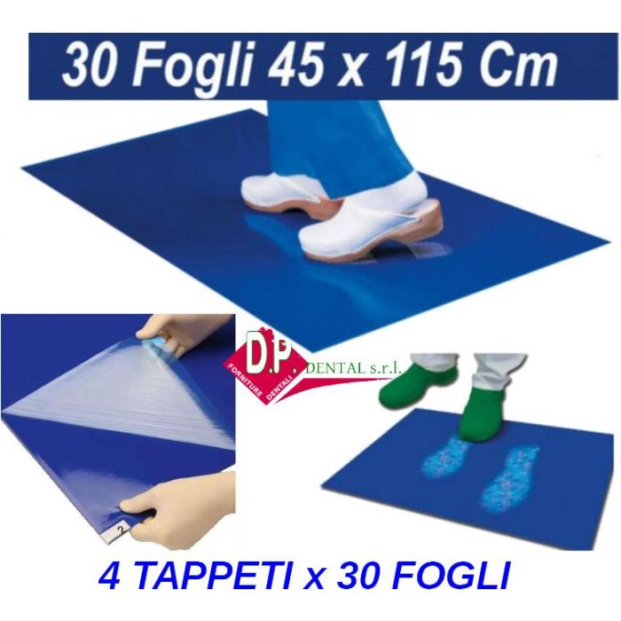 30 PCS Altamente Adesivo e Antipolvere per Antibatterico Anti-Polvere Pavimento Tappetini JOAN Tappetino Antibatterico 45 * 90cm 