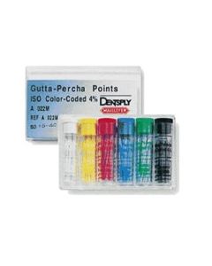 Coni di gutta percha color coded Maillefer dentsply 120pz  4% 6% in  tubetti