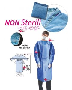 Camici monouso SMS Azzurri   Non Sterili 10pz