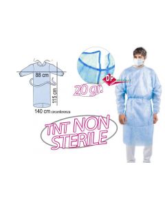 Camici monouso TNT AZZURRO  Non Sterili 10pz 