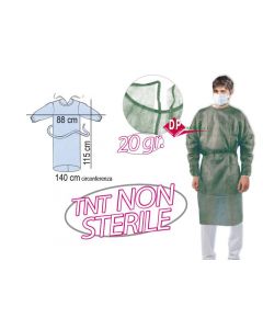 Camici monouso TNT VERDE Non Sterili 10pz 