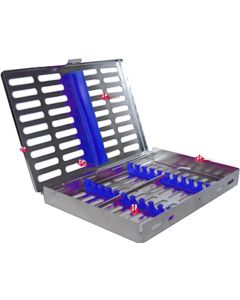Cassette Tray vassoi Portastrumenti  acciaio inox x 5 ,10  o 20 strumenti
