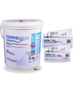 CONPHIMASK 85  silicone (tipo Zetalabor) per mascherine 5kg, + 2 Catalizzatori