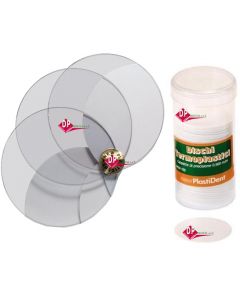 DISCHI Termoplastici per cappette Trasparenti. 0,6mm ø.43 x100pz