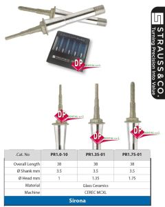 CAD/CAM BURS Frese Diamantate per CAD-CAM STRAUSS 5pz.