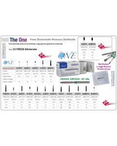  FRESE DIAMANTATE STRAUSS  MONOUSO STERILI  25pz.   THE ONE 