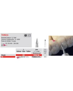 FRESA TUNGSTENO  X SOLCHI  E FESSURE 4  O 6 FACCE FG EDENTA   5pz