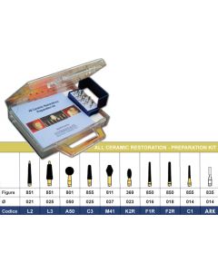 FRESE DIAMANTATE ALL CERAMIC CROWN RESTORATIONS  STRAUSS – KIT DI PREPARAZIONE 