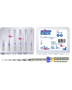 GO-TWO  Strumenti NiTi (vedi  Mtwo) 6pz  - NUOVI - STERILI BLISTERATI (Prezzo da Scontare)