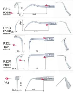 Inserti Compatibili EMS o SATELEC  PERIO  Woodpecker P21L/R- P22L/R- P33 - 1pz