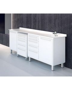Serie Mobili Tavom by TECNOLAM "MAYA" Piano CORIAN