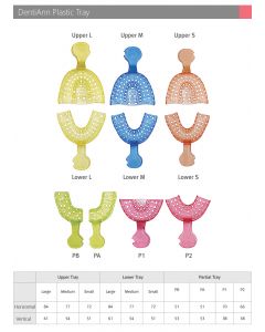 Portaimpronte PLASTIC TRAY COLOR  Termoformabili  40/48/100pz