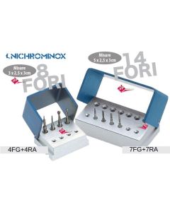 PORTA FRESE IN ALLUMINIO   Eco Blocs  8/14 Fori   NICHROMINOX