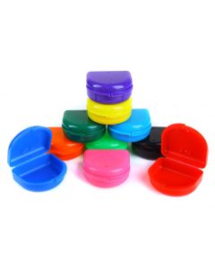 Porta Protesi  e  Porta Bite  con fori di ventilazione. box 10pz