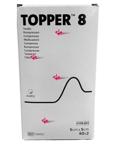 GARZE TOPPER 8  TNT STERILI 5X5cm  60X2pz 