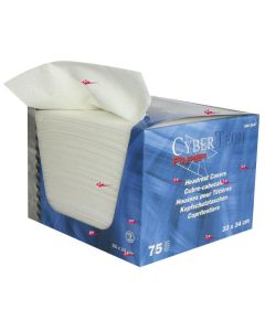 Copritestiera  monouso Carta Plastica Cybertech Bianco 75pz.