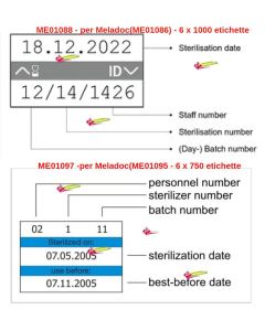 Etichette per  MELAdoc Melag 