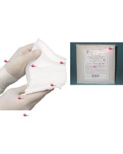 Garza idrofila tagliata in compresse stese, 10x10cm, confezione da 1kg.