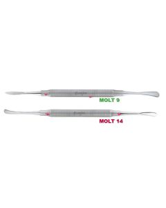 Scollaperiosteo MOLT 9 o 14  Acciaio Inox manico Vuoto Satinato