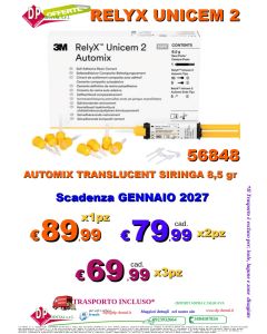 RELYX UNICEM 2 AUTOMIX Siringa 8,5gr 3M '56848 Traslucent -OFFERTA-