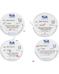 TUBO ELASTICO -  o - FILO ELASTICO  Ø .025" o  Ø .030" Trasparente o Grigio 7,5mt